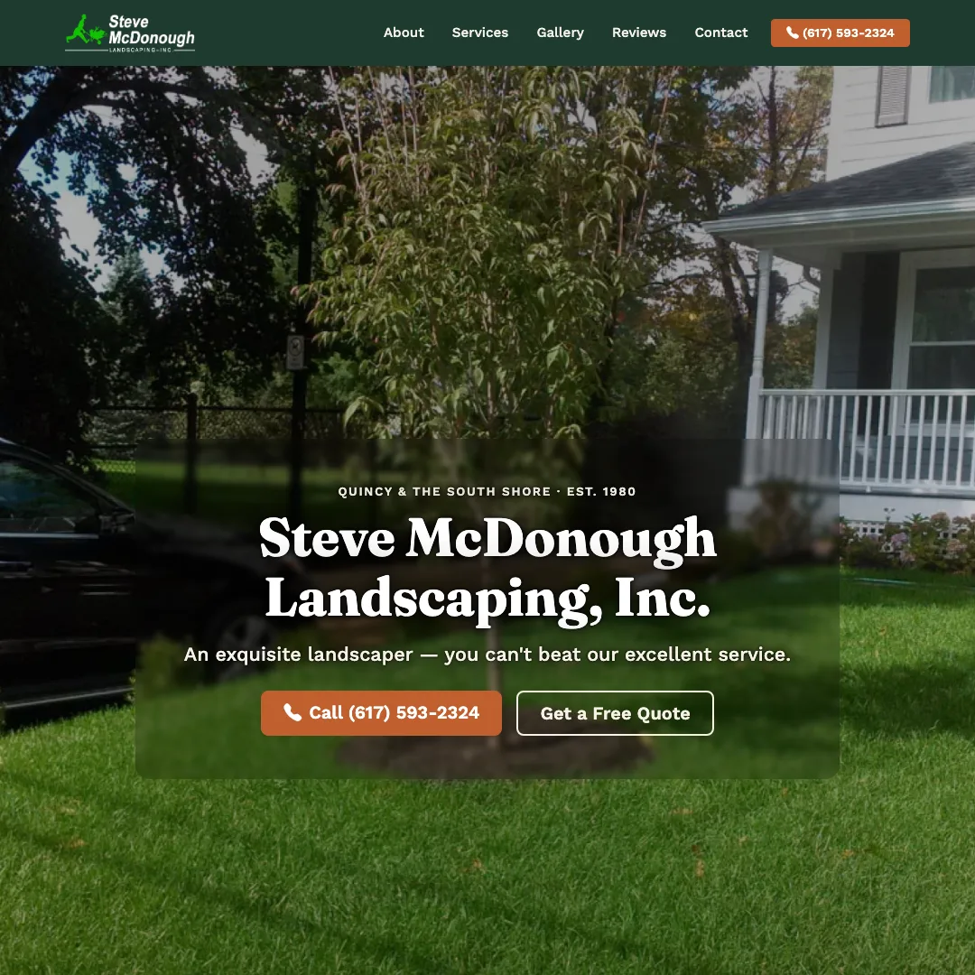 Steve McDonough Landscaping, Inc. — new site by Wicked Fast Web
