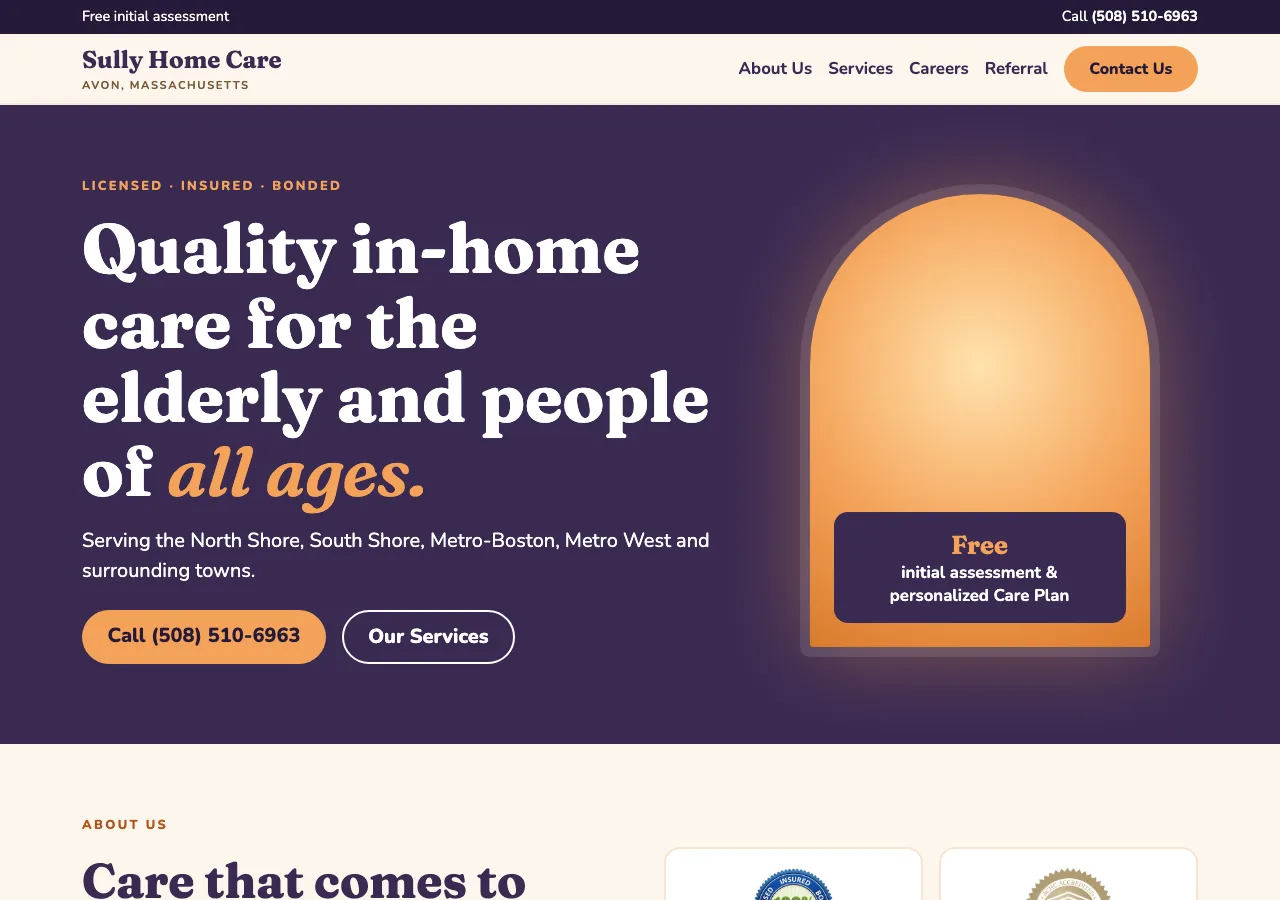 Sully Home Care — new site by Wicked Fast Web