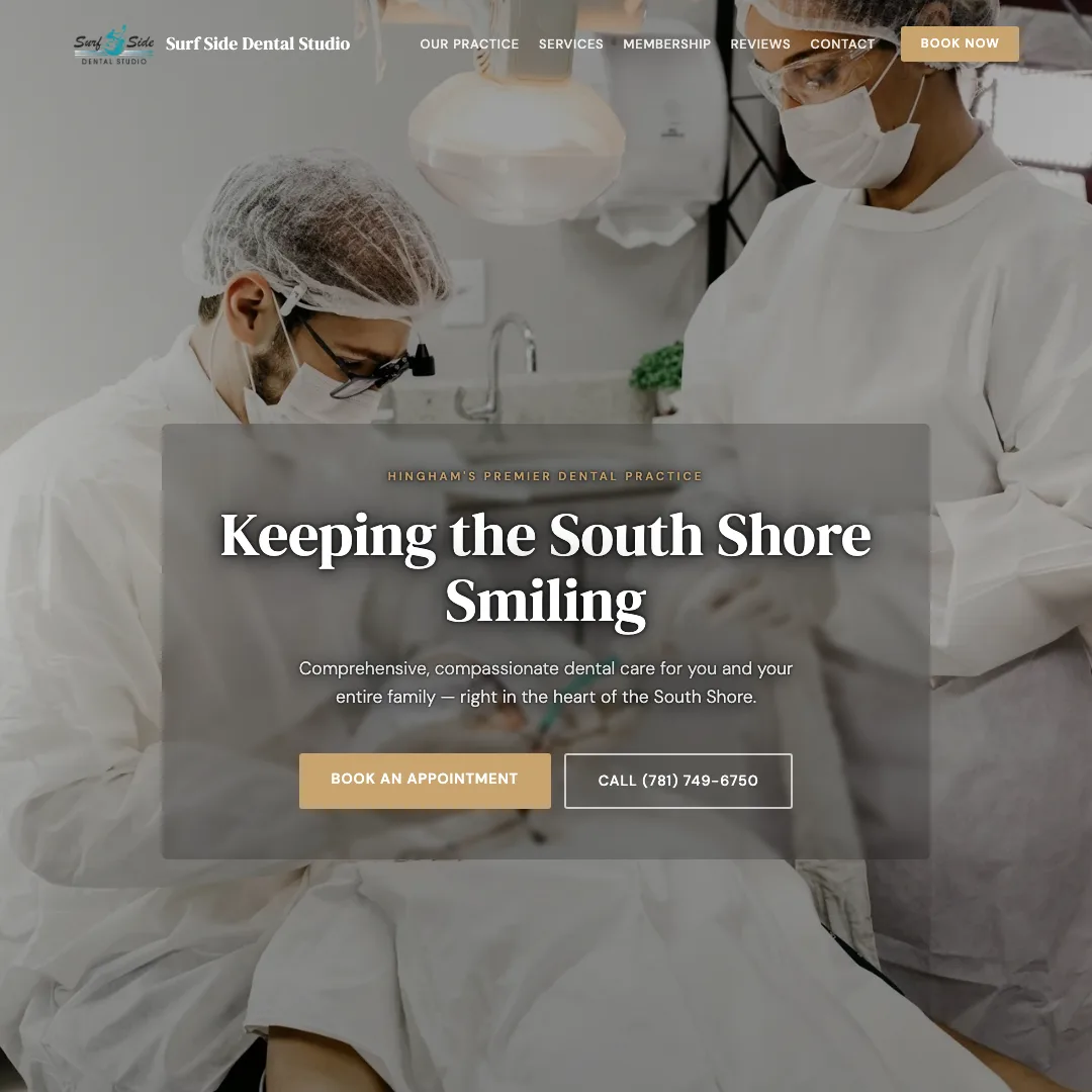 Surf Side Dental Studio — new site by Wicked Fast Web