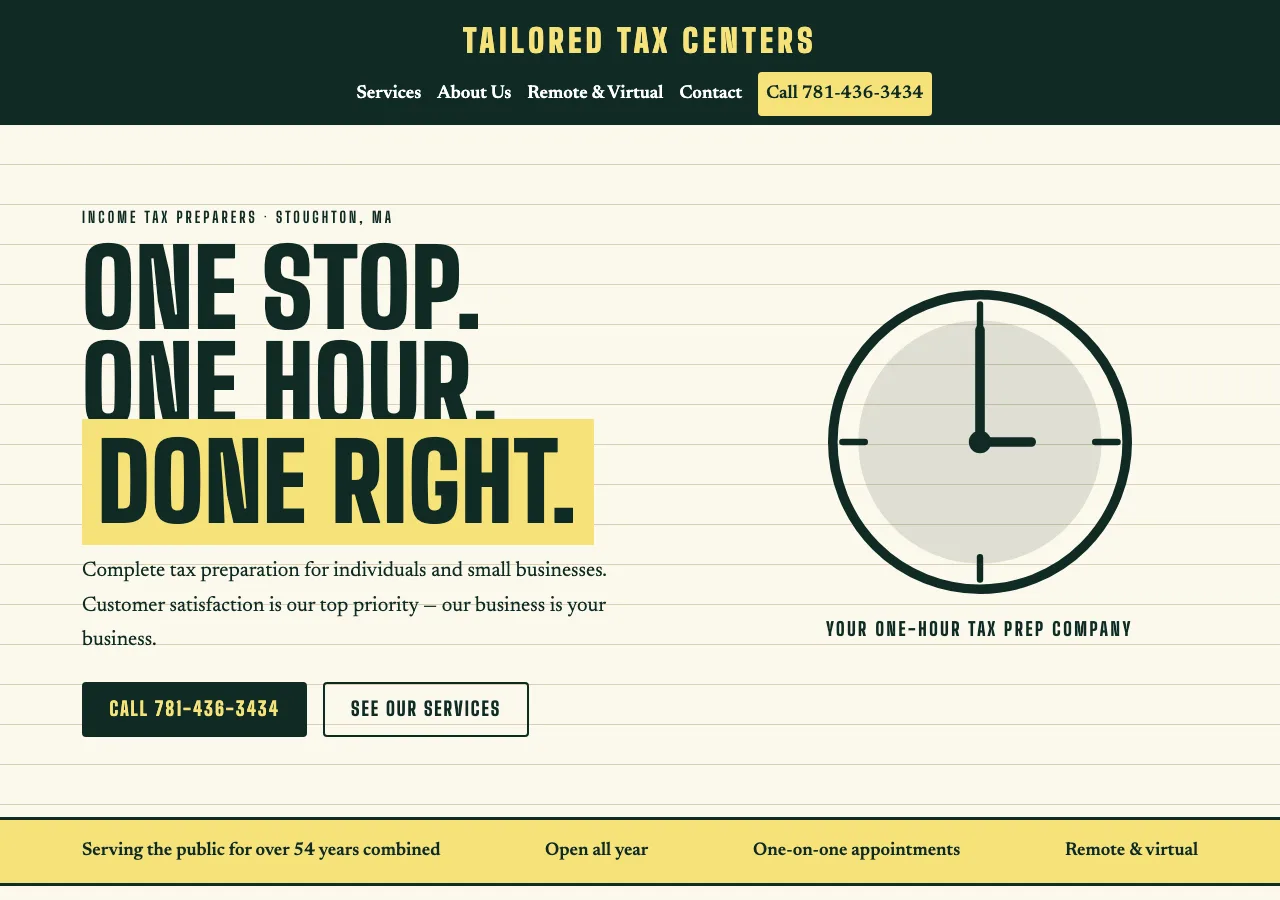 Tailored Tax Centers — new site by Wicked Fast Web