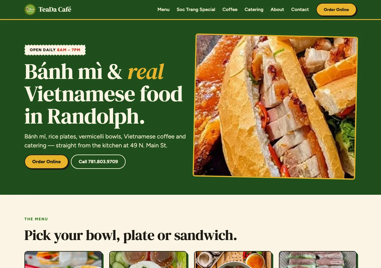 TeaDa Café &mdash; your new site