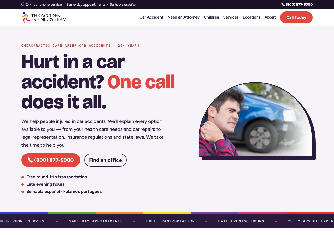 The Accident and Injury Team &mdash; your new site
