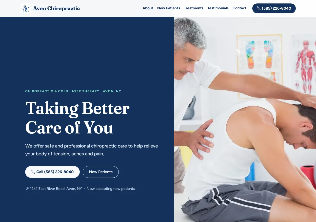 Avon Chiropractic — new site