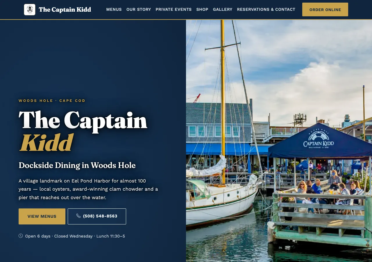 The Captain Kidd — new site