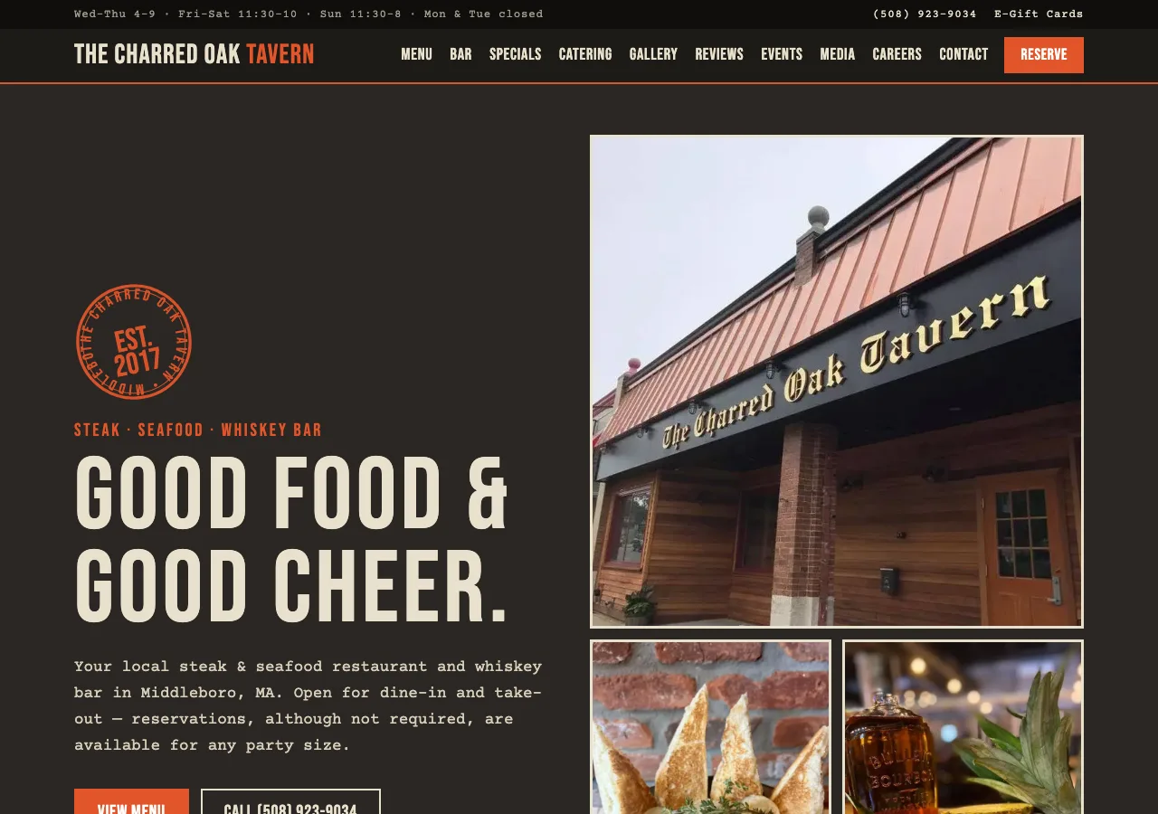 The Charred Oak Tavern &mdash; your new site