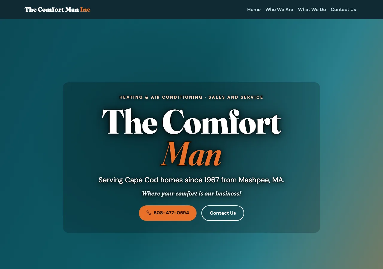 The Comfort Man Inc — new site
