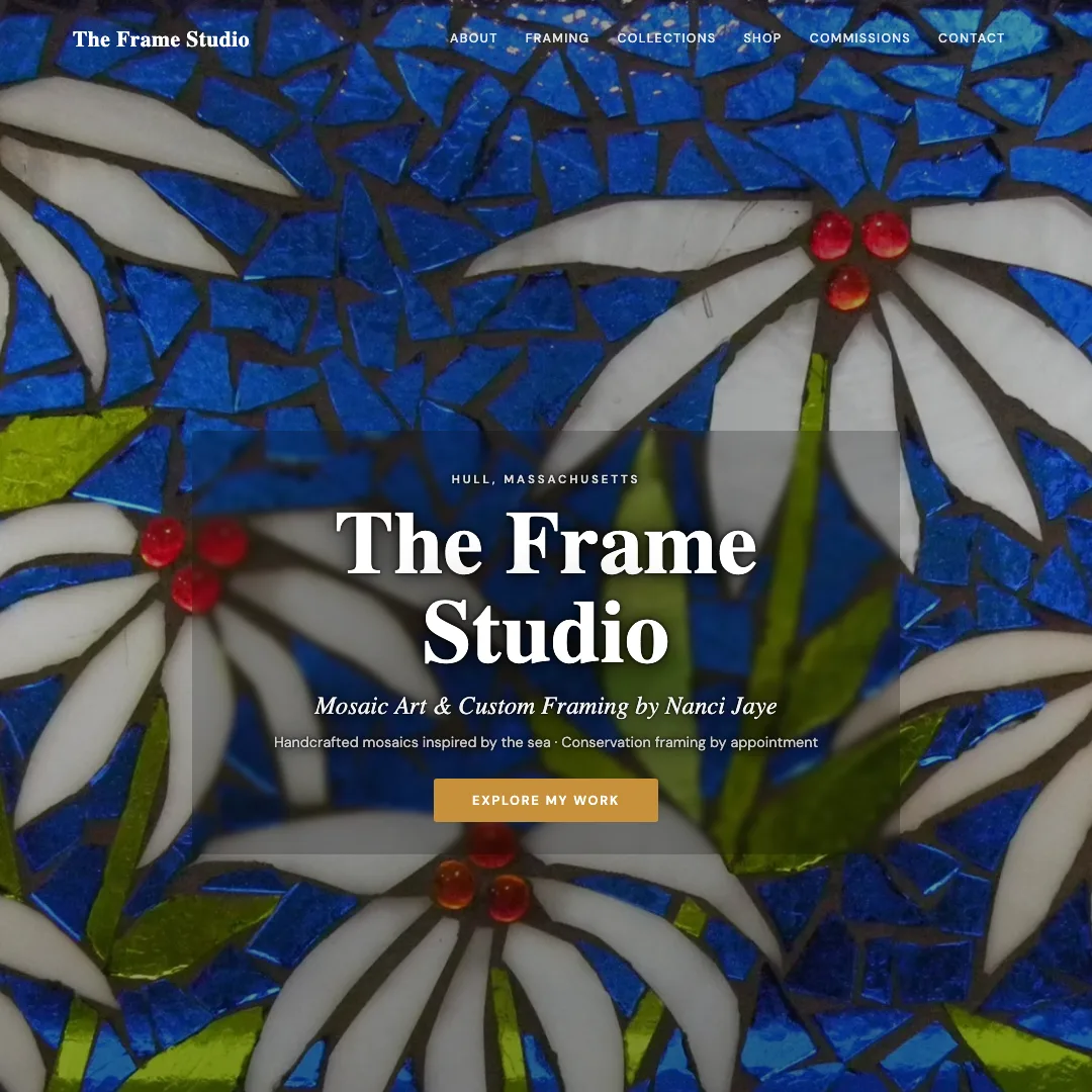 The Frame Studio — new site by Wicked Fast Web