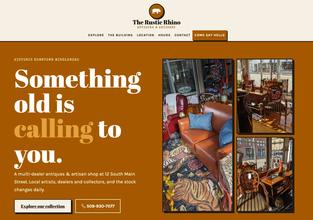 The Rustic Rhino Antiques & Artisans &mdash; your new site