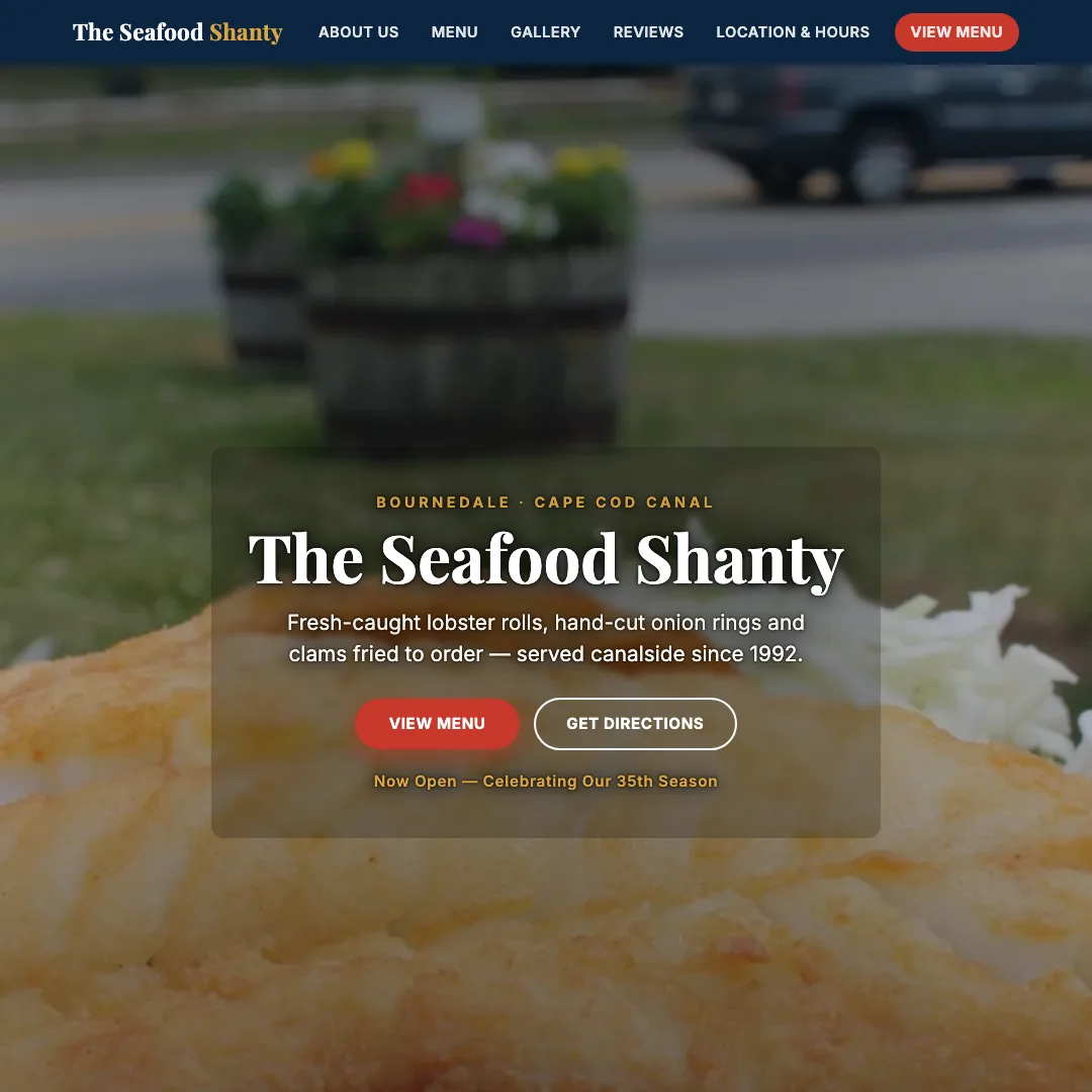 The Seafood Shanty — new site