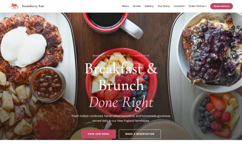 Strawberry Fair Restaurant — new site by Wicked Fast Web