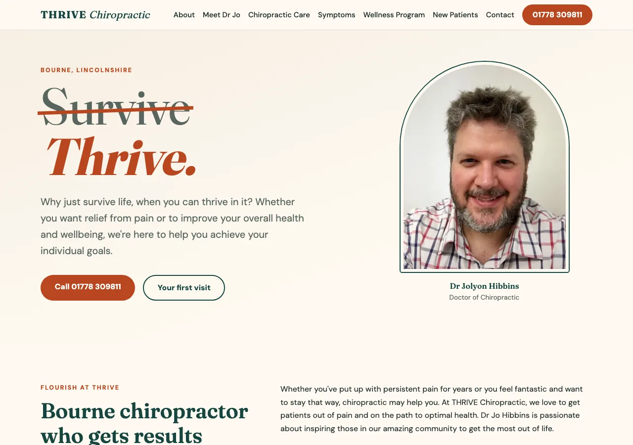 THRIVE Chiropractic &mdash; your new site