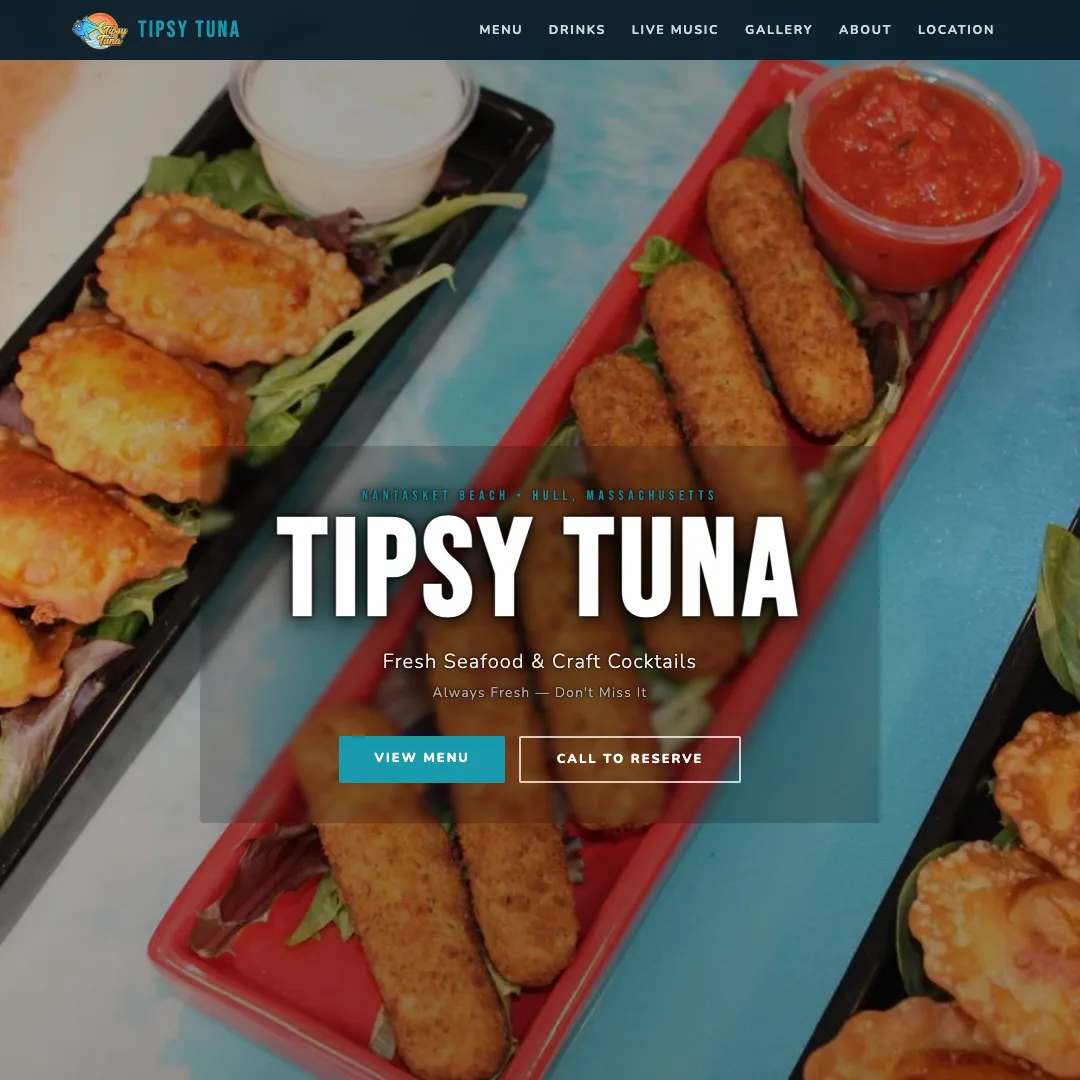 Tipsy Tuna — new site by Wicked Fast Web