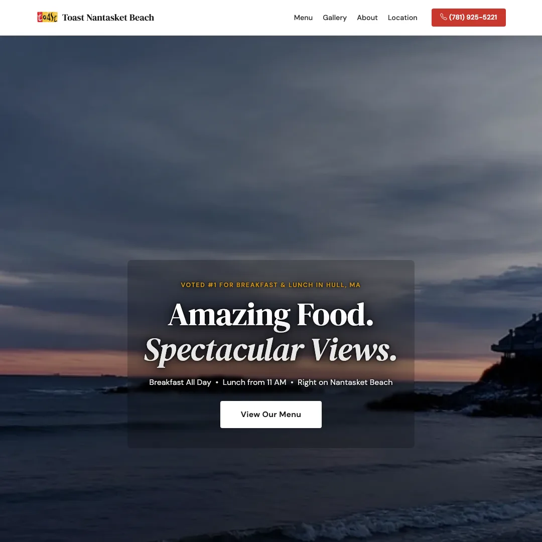 Toast Nantasket Beach — new site by Wicked Fast Web