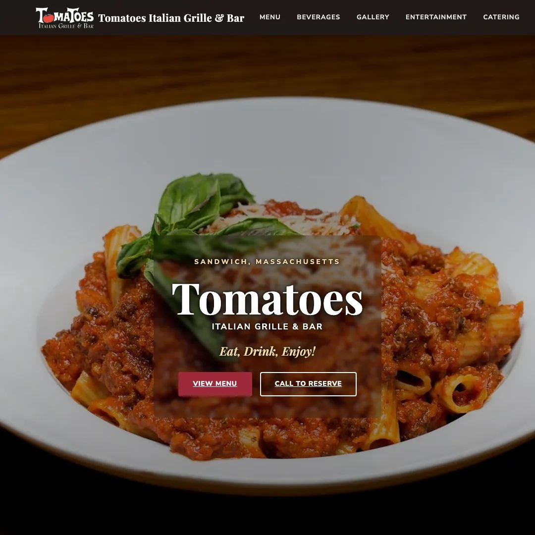 Tomatoes Italian Grille & Bar — new site
