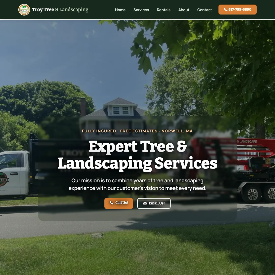 Troy Tree & Landscaping — new site by Wicked Fast Web