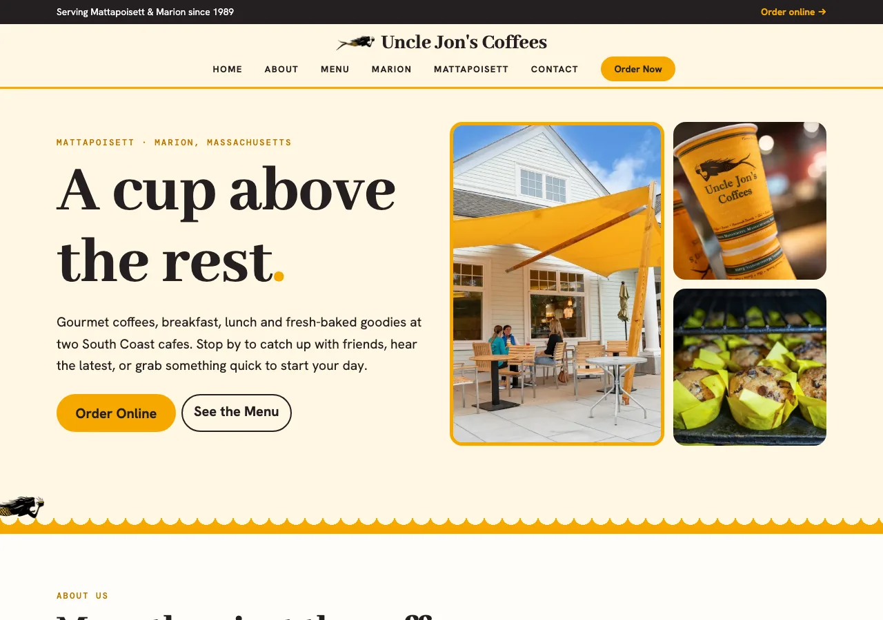 Uncle Jon's Coffees &mdash; your new site