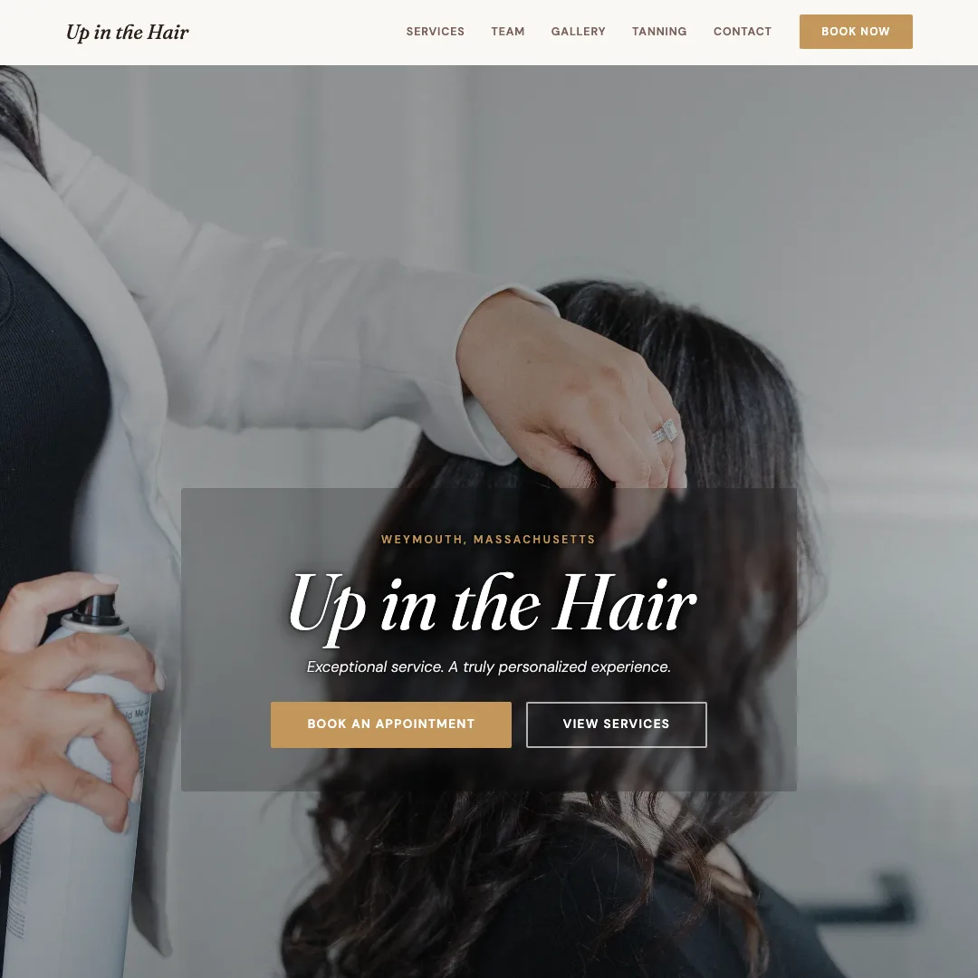 Up in the Hair — new site by Wicked Fast Web