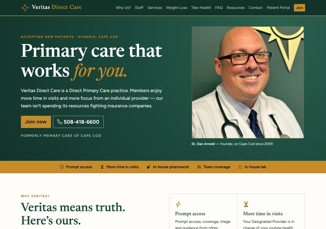 Veritas Direct Care &mdash; your new site