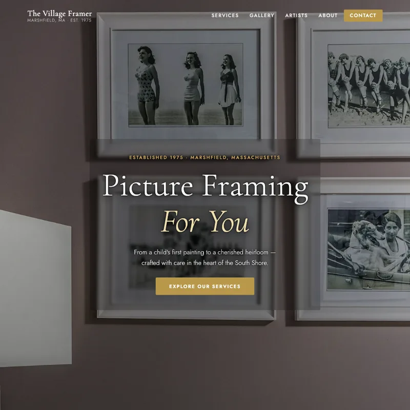 The Village Framer — new site by Wicked Fast Web