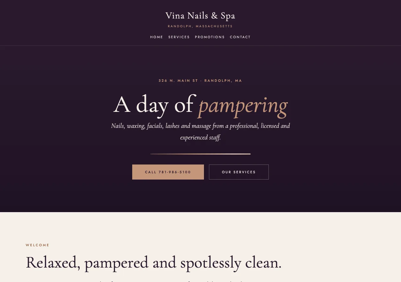 Vina Nails & Spa &mdash; your new site