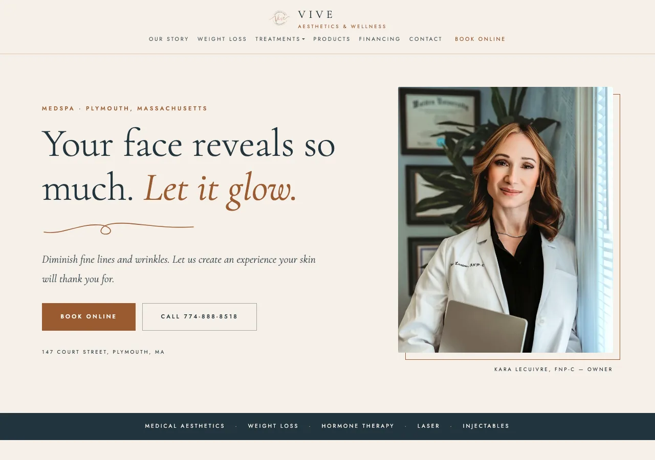 VIVE Aesthetics & Wellness &mdash; your new site