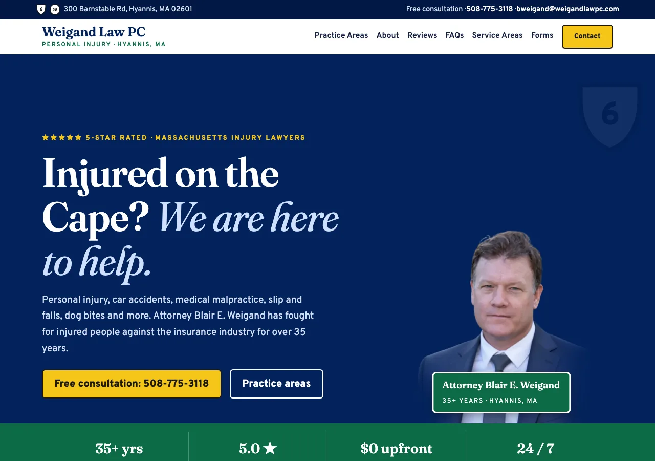 Weigand Law PC — new site by Wicked Fast Web