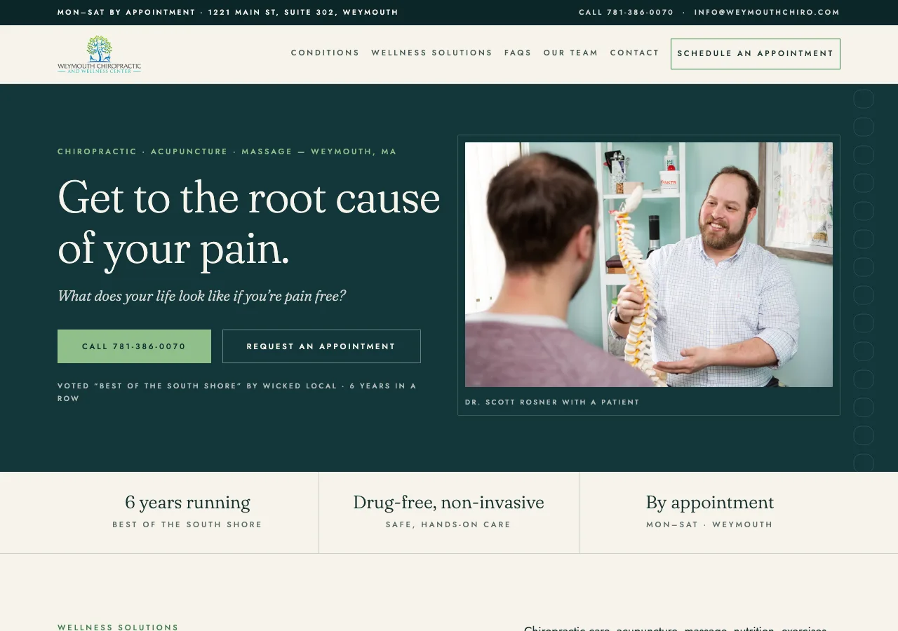 Weymouth Chiropractic & Wellness Center &mdash; your new site
